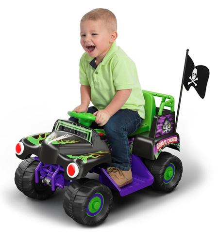 6 Volt Grave Digger Ride On Monster Truck - with Authentic Monster Jam Graphics for Boys and Girls Ages 18-36 months