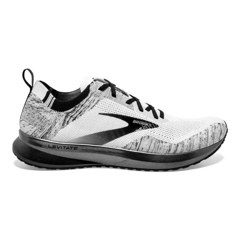 Women's Brooks Levitate 4, White/Black, 7.5 B Medium