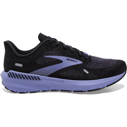 Women's Brooks Launch GTS 9, Black/Ebony/Purple, 10 D Wide